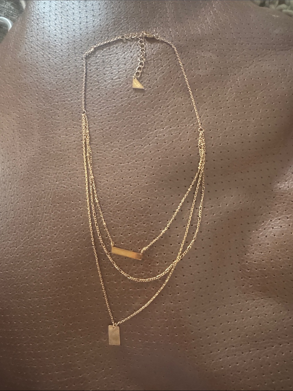 Layered Gold Bar Pendant Necklace - Women Jewelry